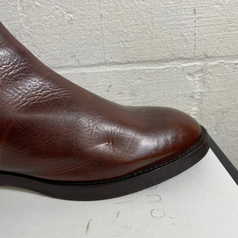 Mark Nason‎ Eastwood Franco Brown Leather Chelsea Boots Pull On Men's Size 13 US
